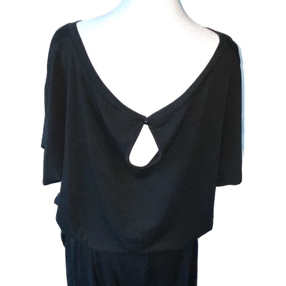 PRETTYGARDEN Black Jumpsuit Romper with Side Pockets Size 2X - Picture 4 of 6